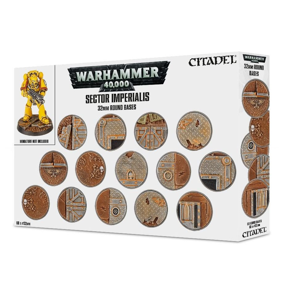 Warhammer 40k Sector Imperialis 32mm Round Bases - Inspire Newquay