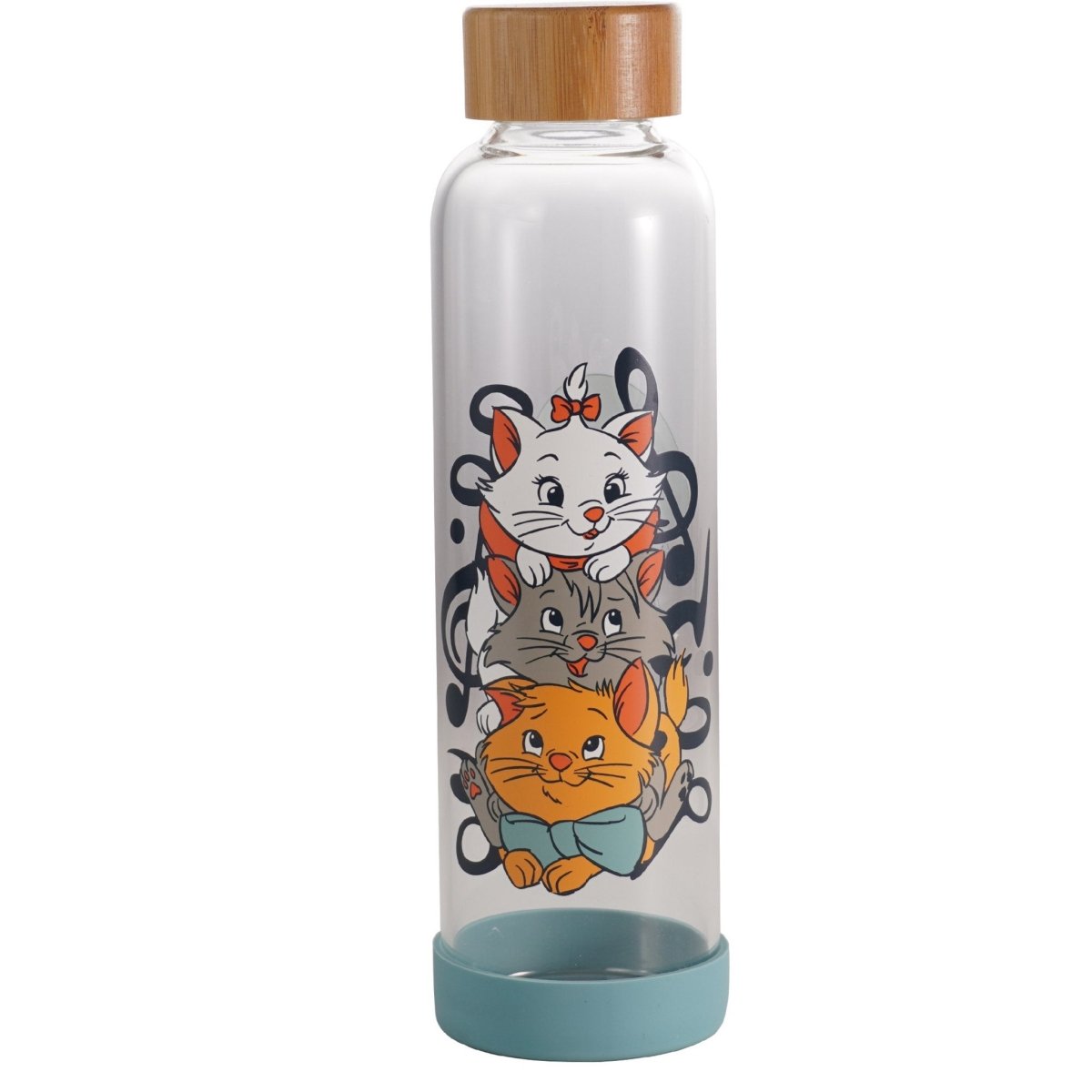 Water Bottle Glass (500ml) - Disney The Aristocats - Inspire Newquay