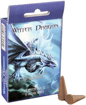 Water Dragon Patchouli Incense Cones by Anne Stokes - Inspire Newquay