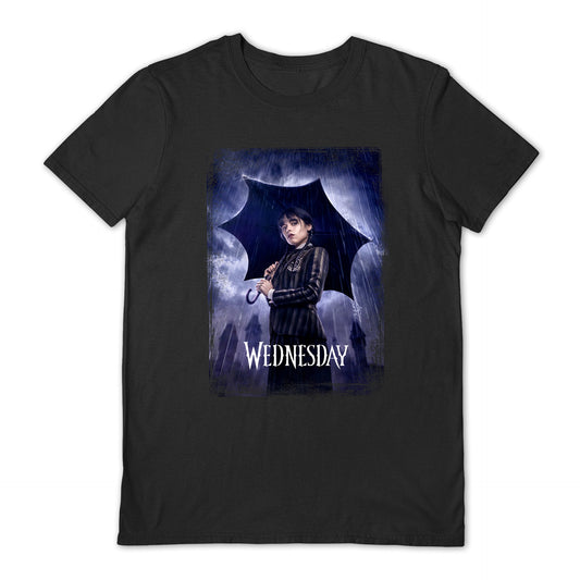 Wednesday (Umbrella) Black Unisex T-Shirt - Inspire Newquay
