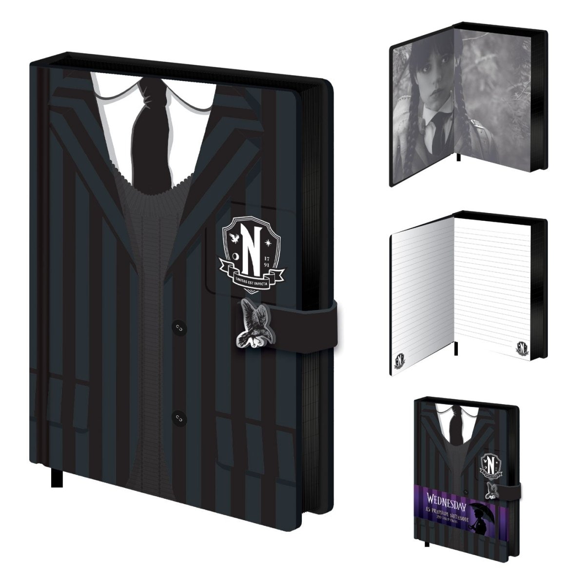 Wednesday (Uniform) A5 Premium Notebook (Clasp) - Inspire Newquay