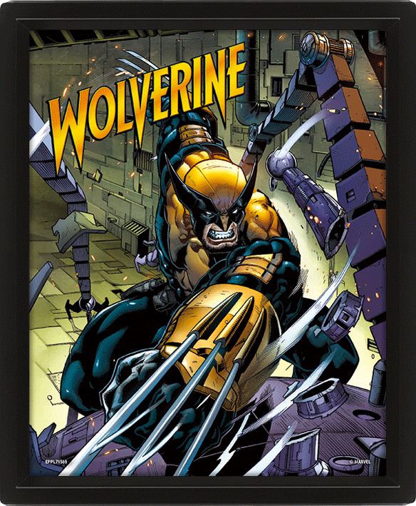 Wolverine (Berserker Rage) 3D Lenticular Poster (Framed) - Inspire Newquay