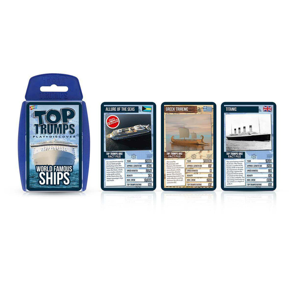 World Famous Ships Top Trumps Card Game - Inspire Newquay