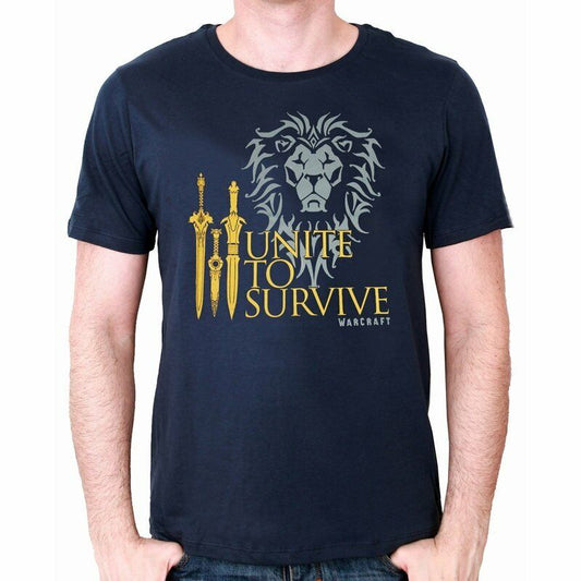 World Of Warcraft Unite to Survive T shirt Mens T shirt Small - Inspire Newquay